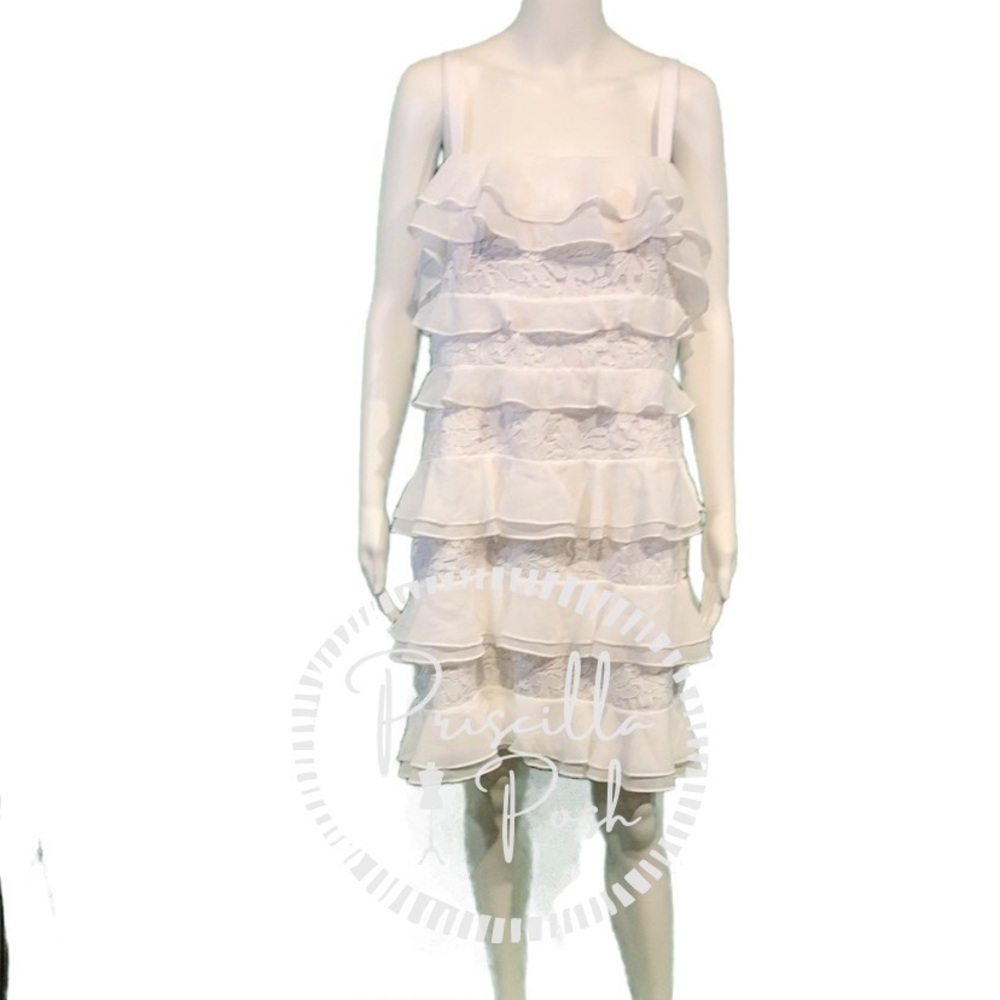 NWT Lilly Pulitzer “Olive” White Ruffle Tank Dress - Picture 8 of 11
